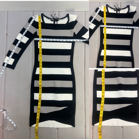 NWOT BCBG Max Azria Kendall Striped Bandage Dress SIZE SMALL - Picture 17 of 17